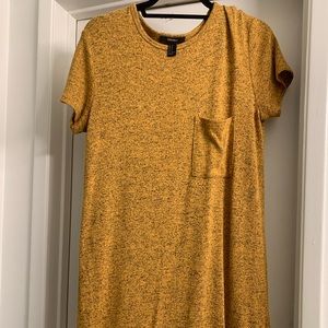 Mustard yellow T-shirt dress